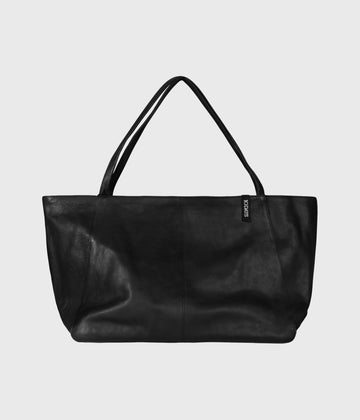 leren shopper | black