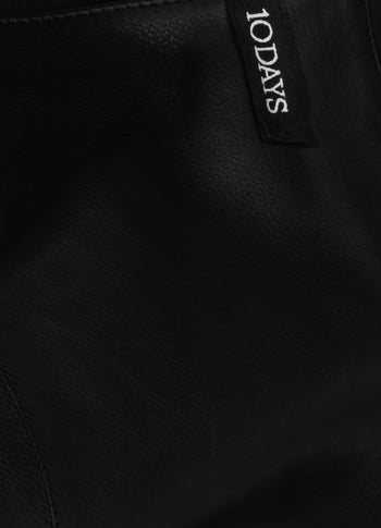 leren shopper | black