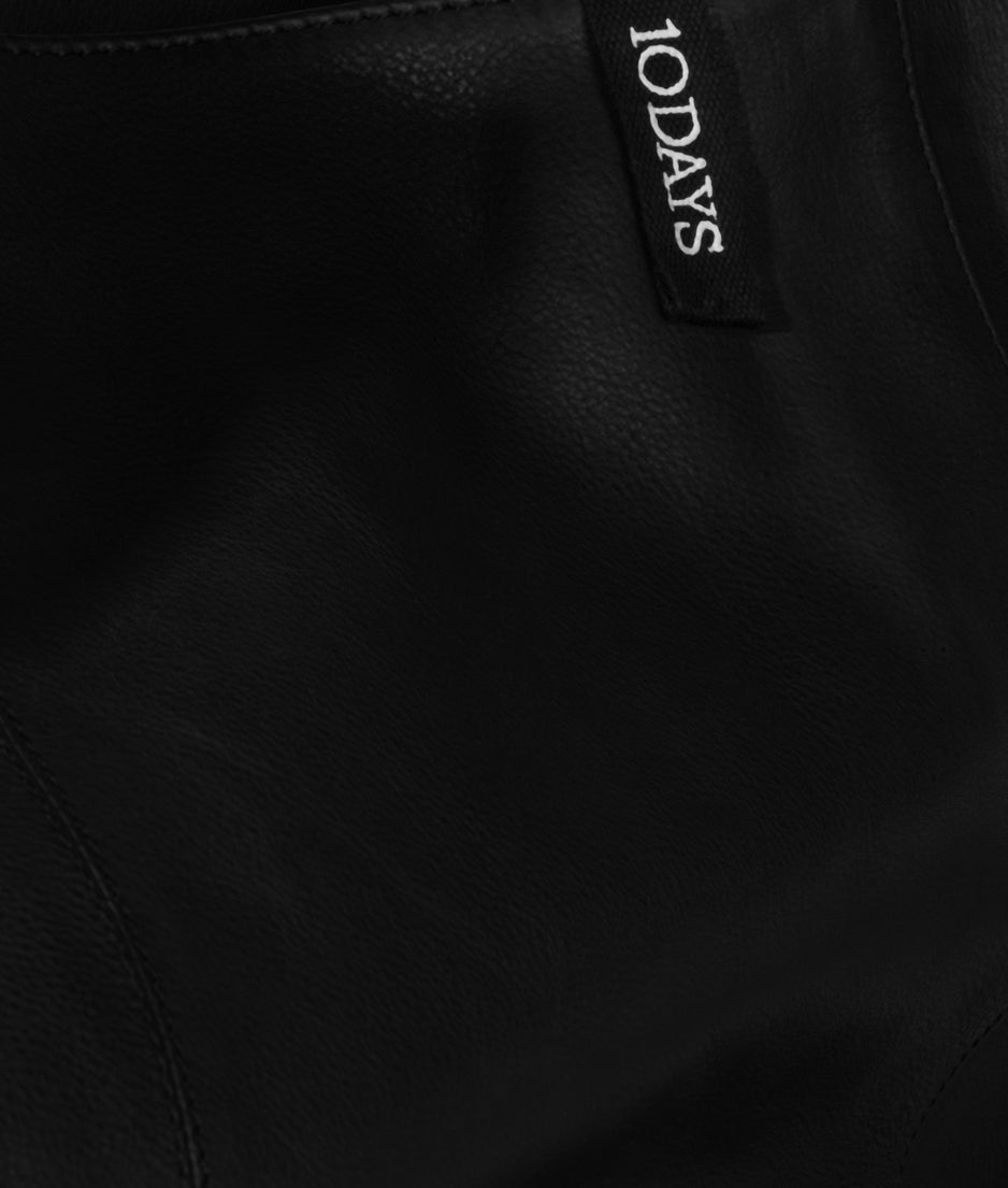 leren shopper | black
