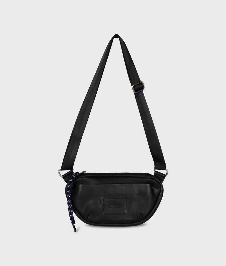 leren fanny pack | black