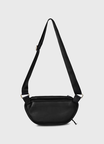 leren fanny pack | black