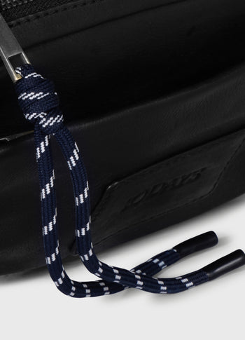 leren fanny pack | black