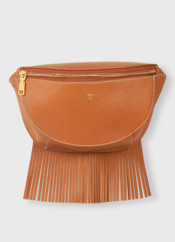 bumbag fringe | saddle brown