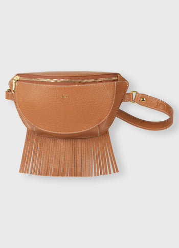 bumbag fringe | saddle brown