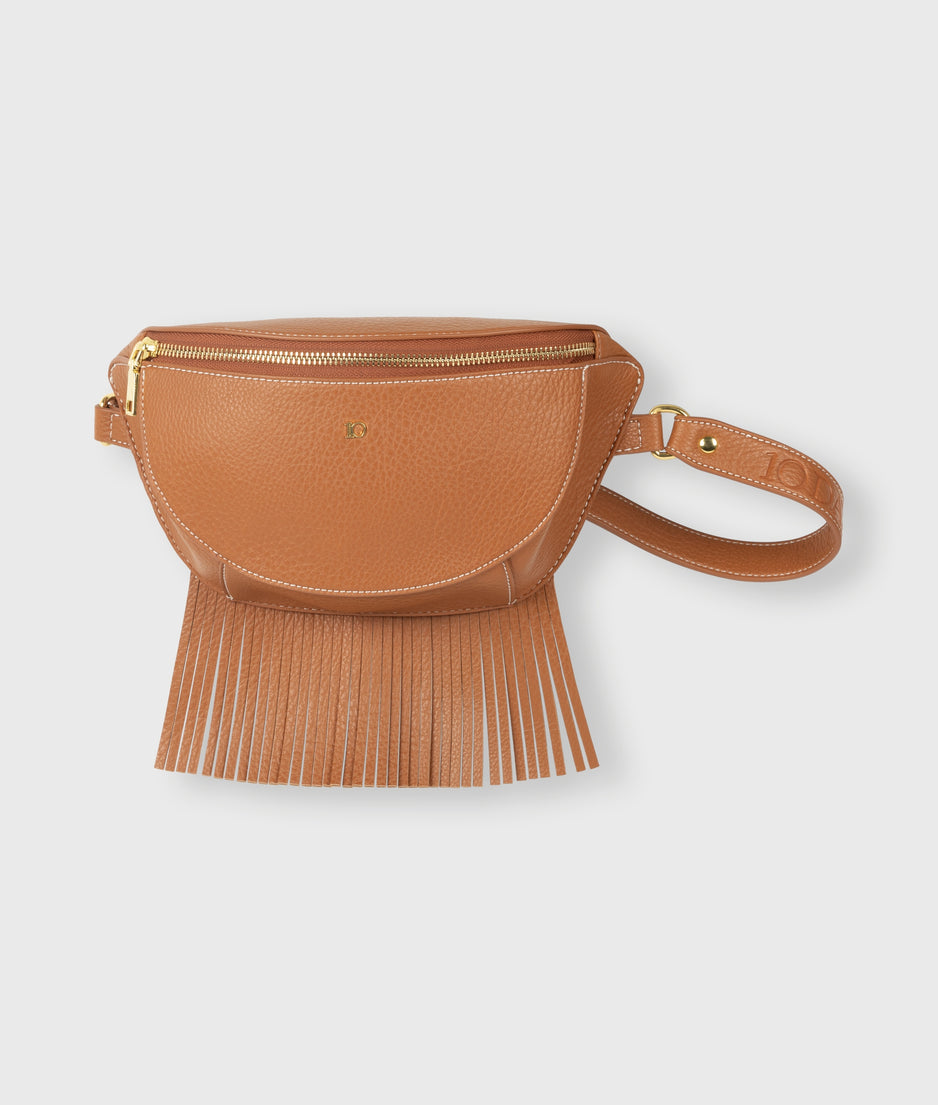 bumbag fringe | saddle brown