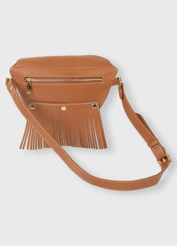 bumbag fringe | saddle brown