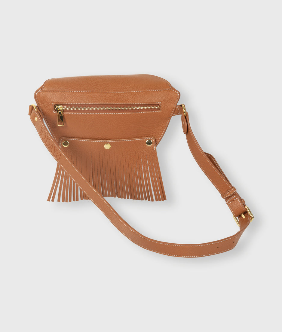 bumbag fringe | saddle brown