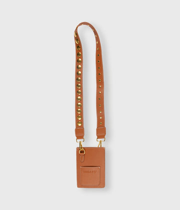 phone bag | saddle brown