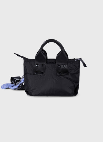 kleine gewatterde shopper | black