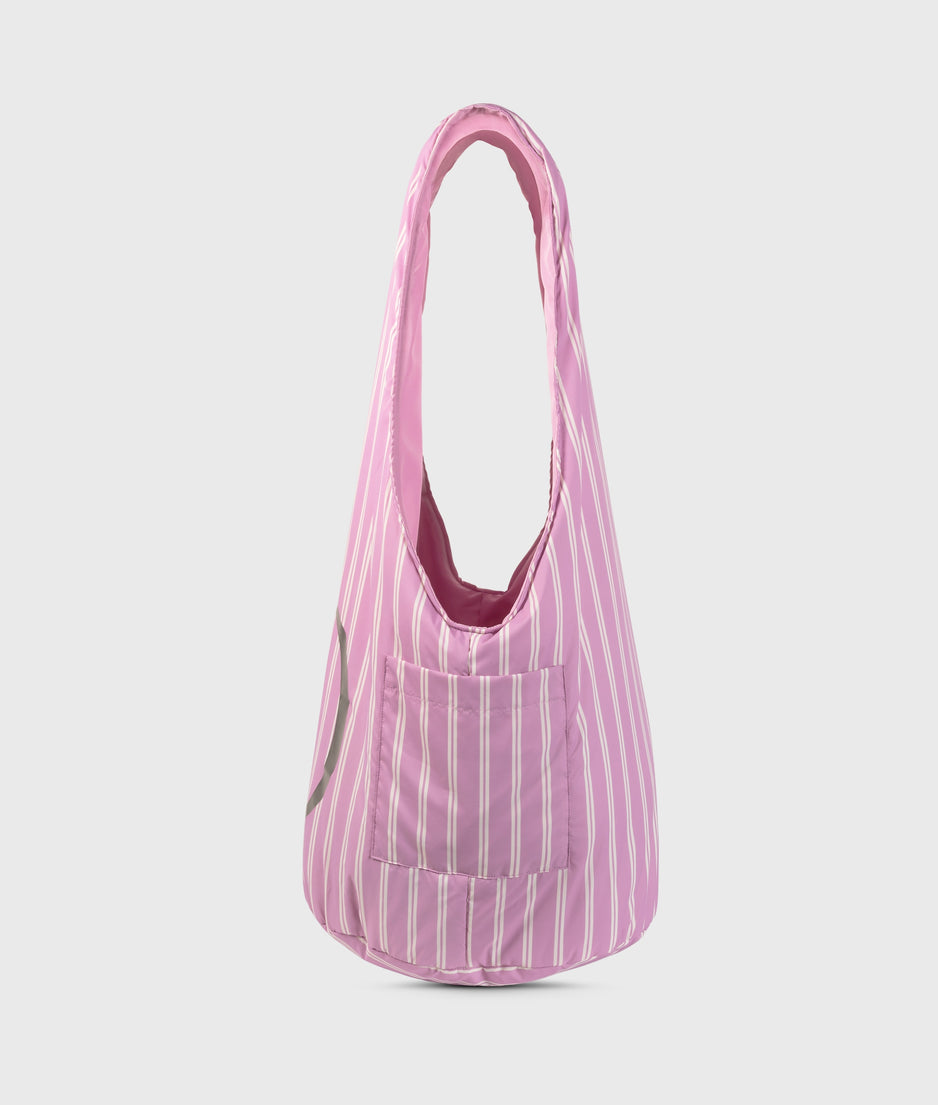 woven bag nylon stripes | violet