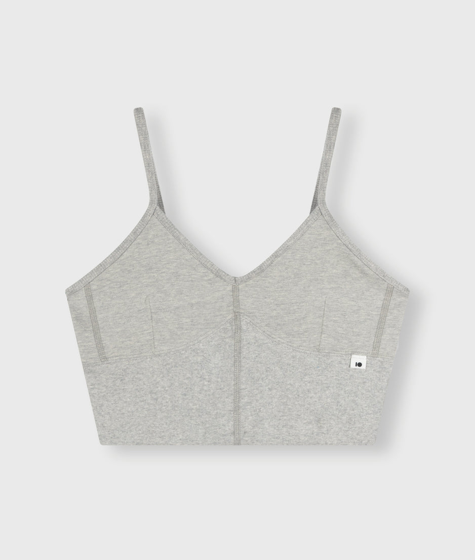 soft stretch bralette | light grey melee