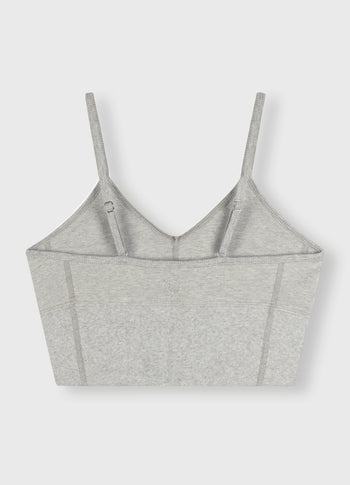 soft stretch bralette | light grey melee