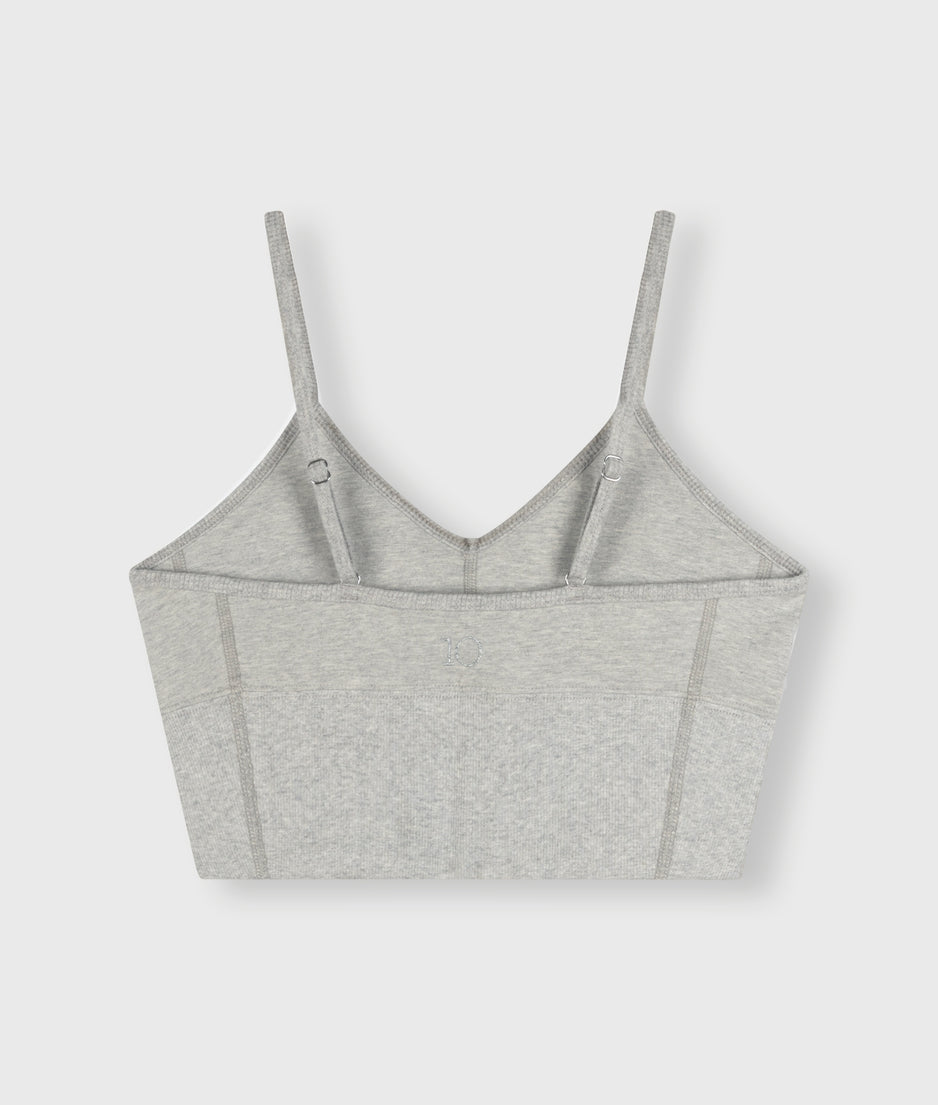 soft stretch bralette | light grey melee