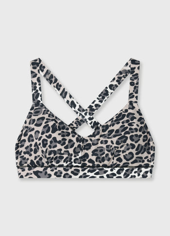 sporty bra leopard | ecru