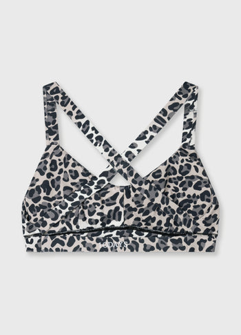 sporty bra leopard | ecru