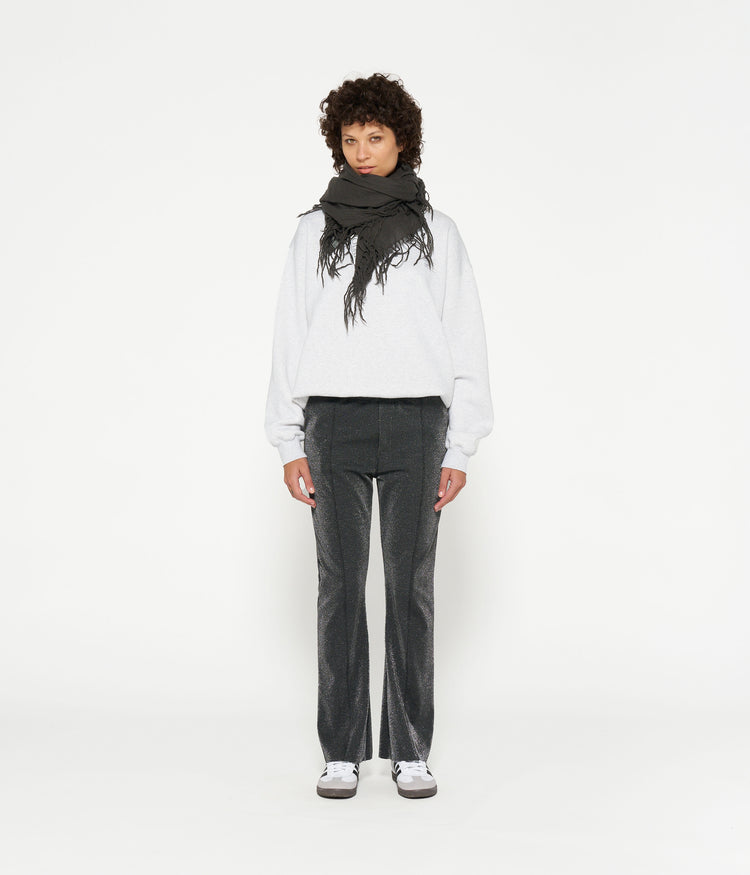 flared pants glitter | black