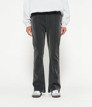 flared pants glitter | black