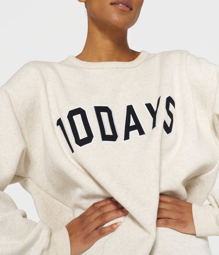 THE STATEMENT SWEATER | soft white melee