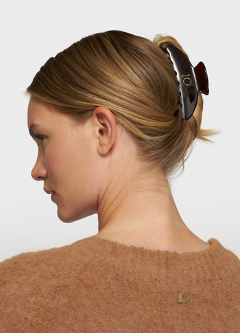 hair claw | suede