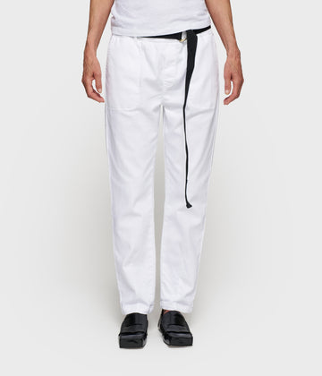 belted pants | optic white