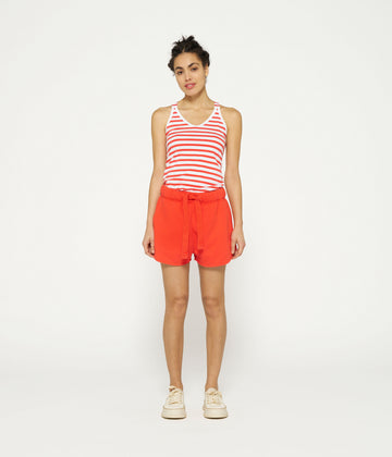 wrapper stripes | white/poppy red