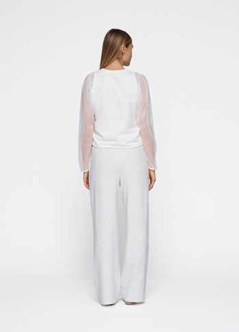 soft sweater puff sleeves | ecru