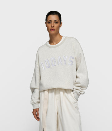 statement sweater | soft white melee
