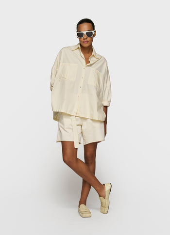 oversized shirt | soft vanilla