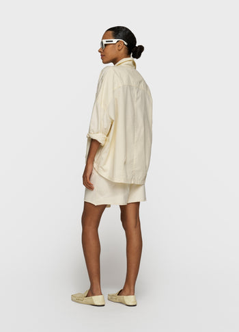 oversized shirt | soft vanilla