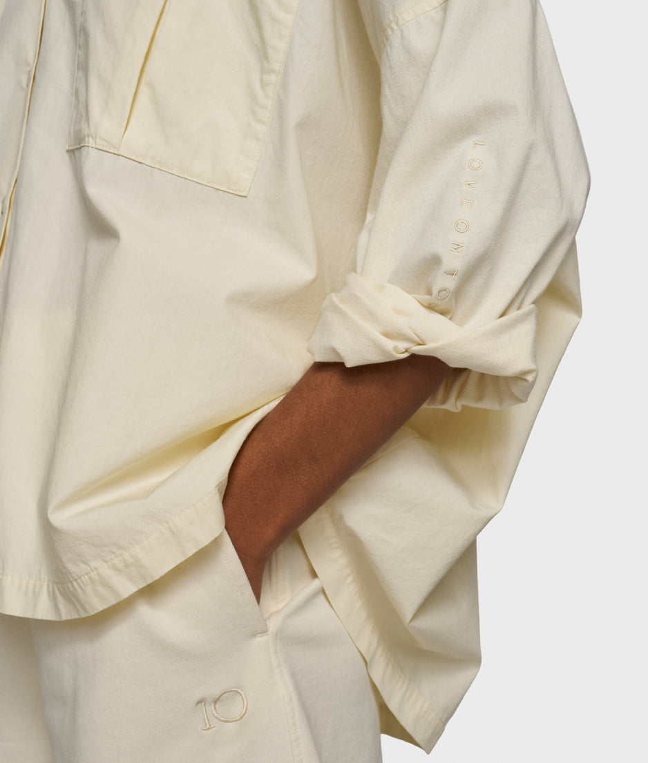 oversized shirt | soft vanilla