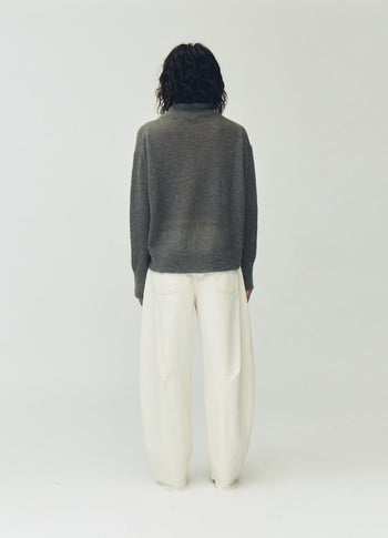 turtleneck sweater knit | grey raven
