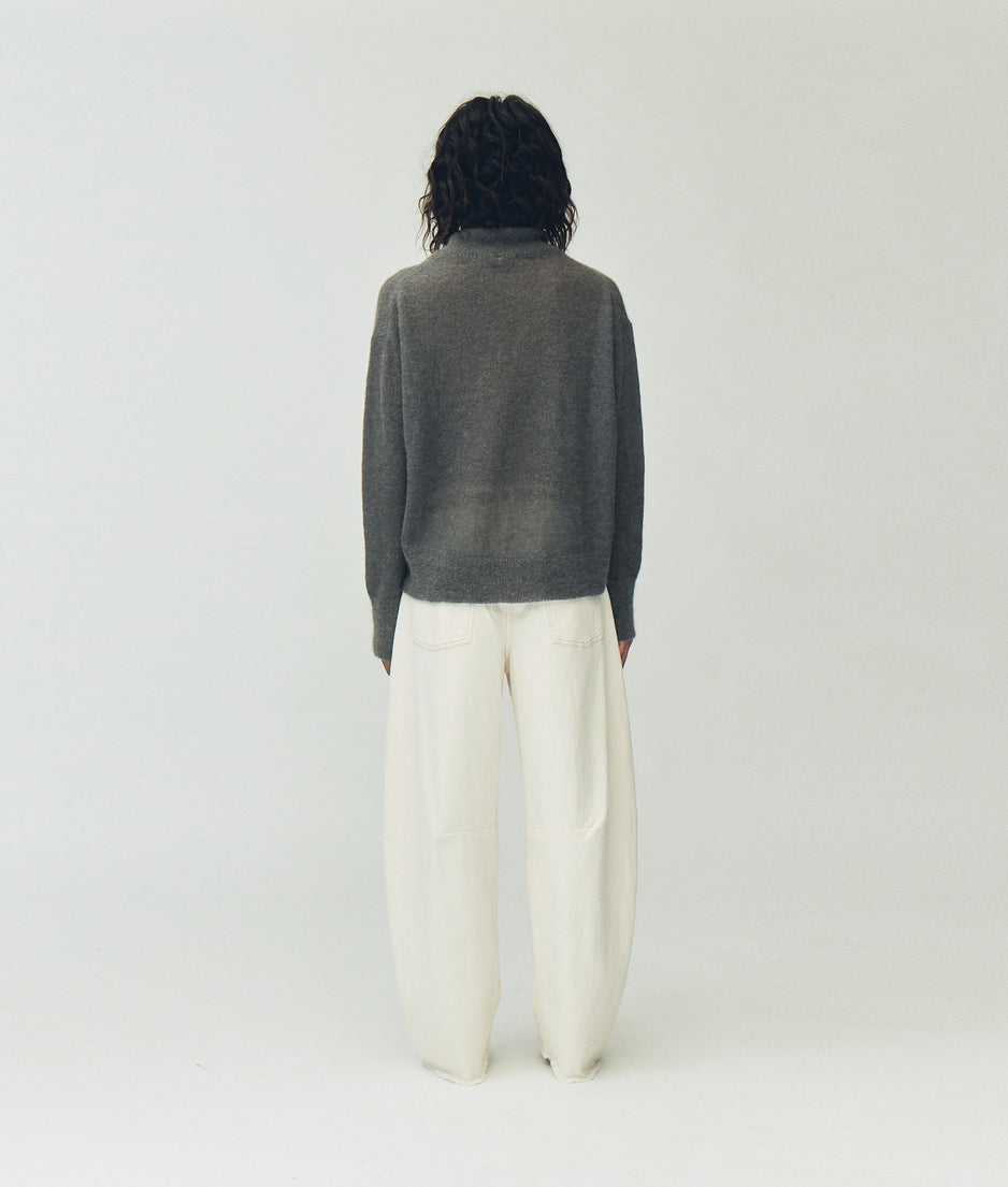 turtleneck sweater knit | grey raven