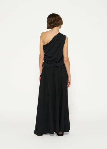 A-line maxi skirt | black