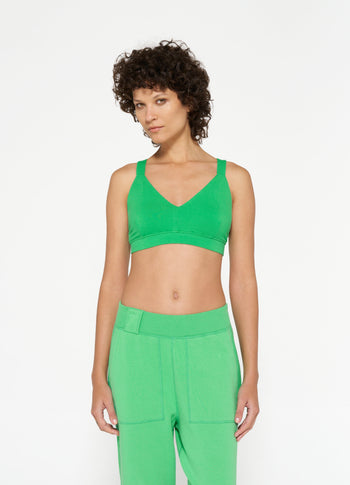 sporty bra uni | apple green