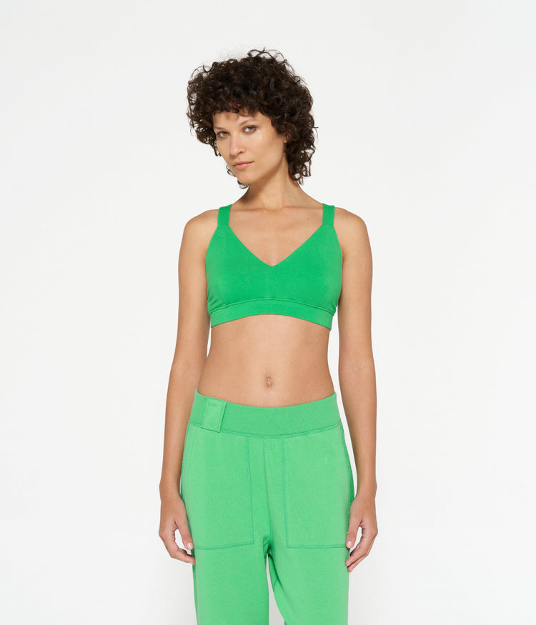 sporty bra uni | apple green