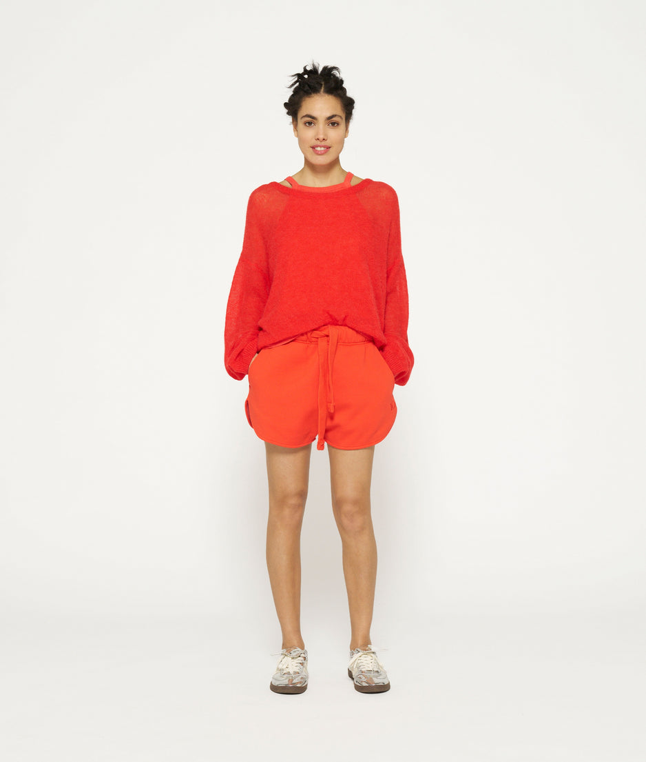 sweater thin knit | poppy red