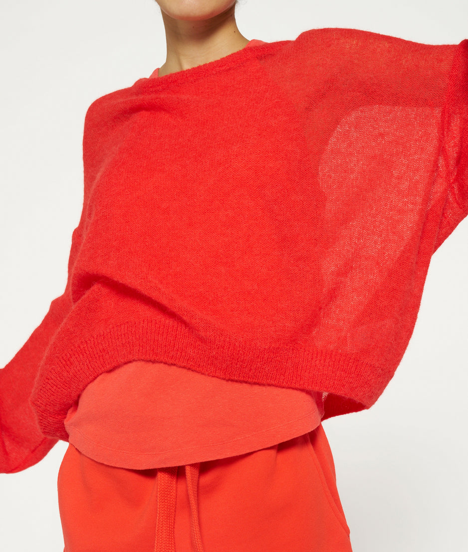 sweater thin knit | poppy red