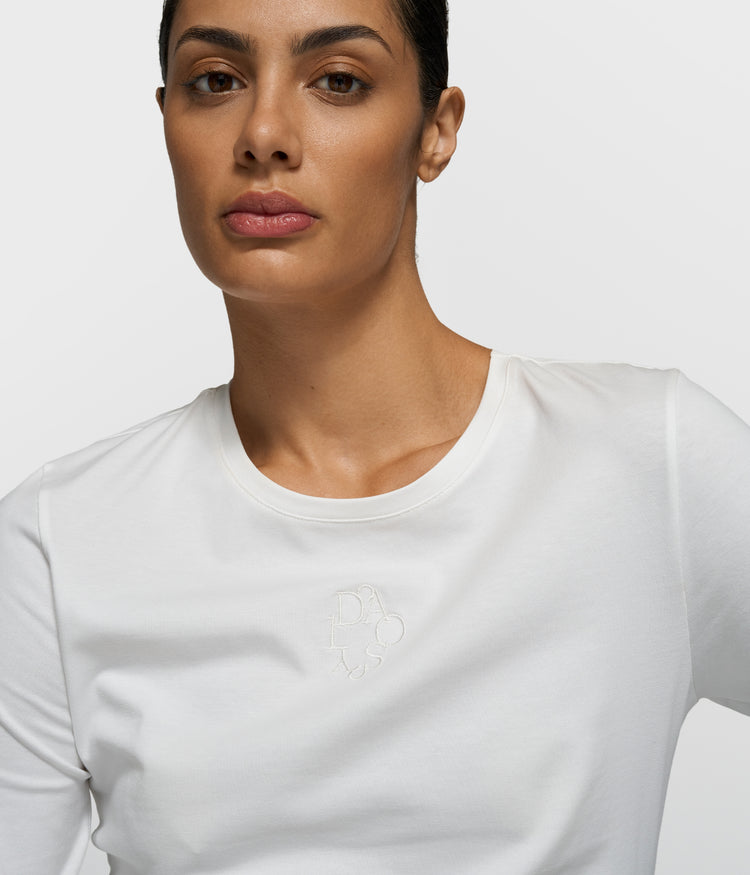 slim long sleeve tee | ecru