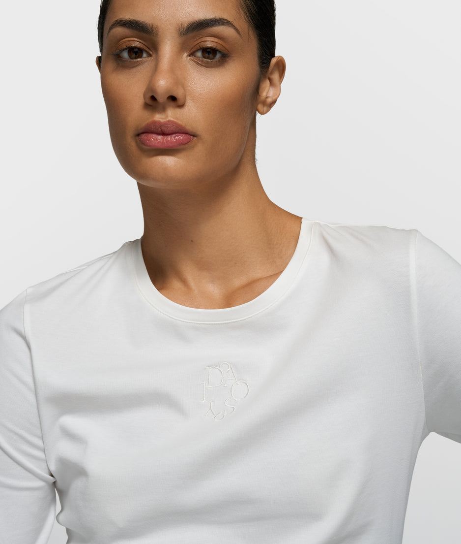 slim long sleeve tee | ecru