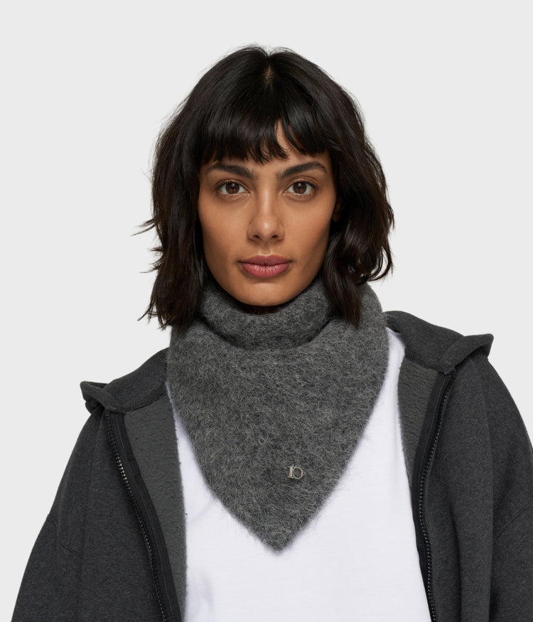 bandana hairy knit scarf | antra melee