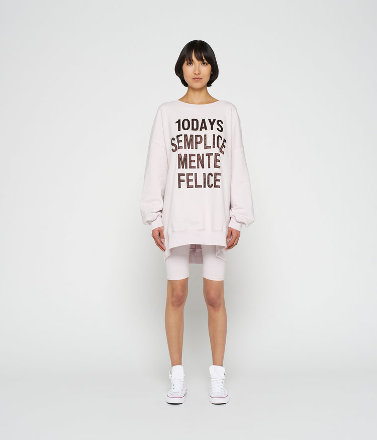 oversized statement sweater | pale lilac