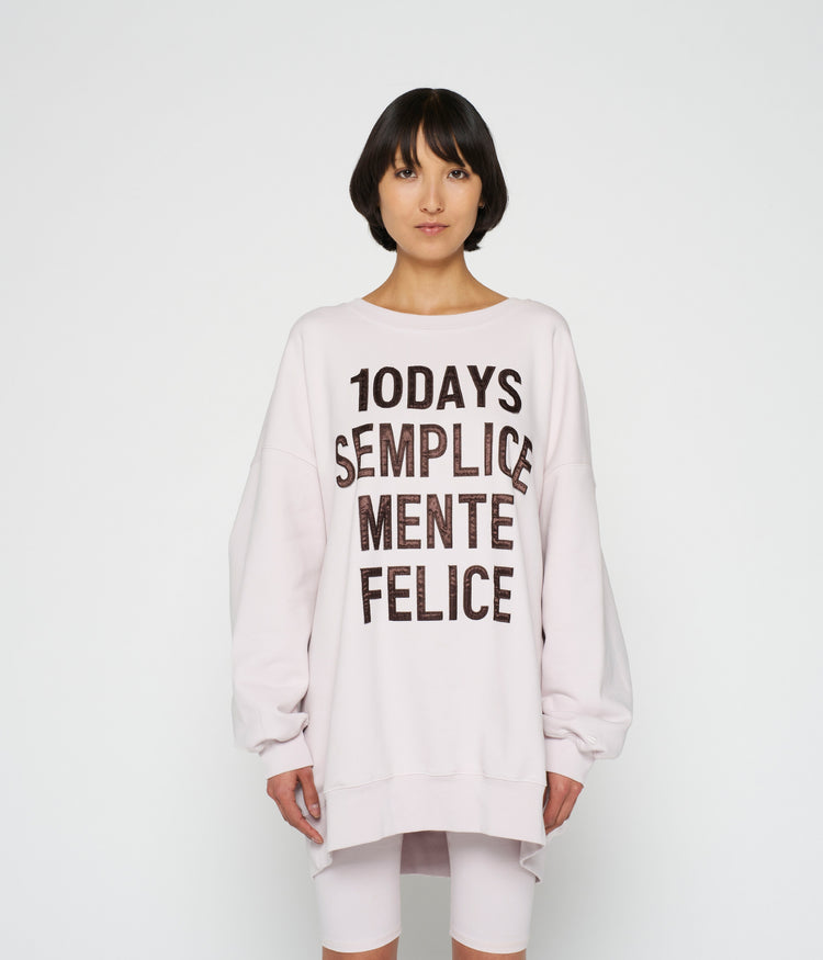 oversized statement sweater | pale lilac