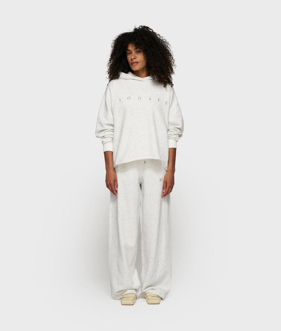statement hoodie | white melee