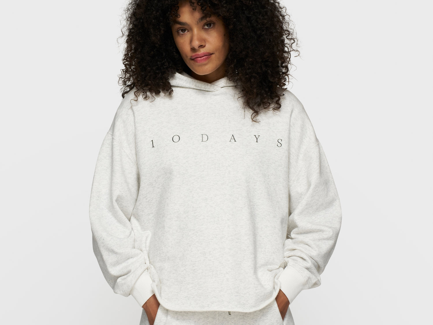 statement hoodie | white melee
