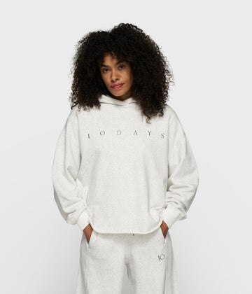 statement hoodie | white melee