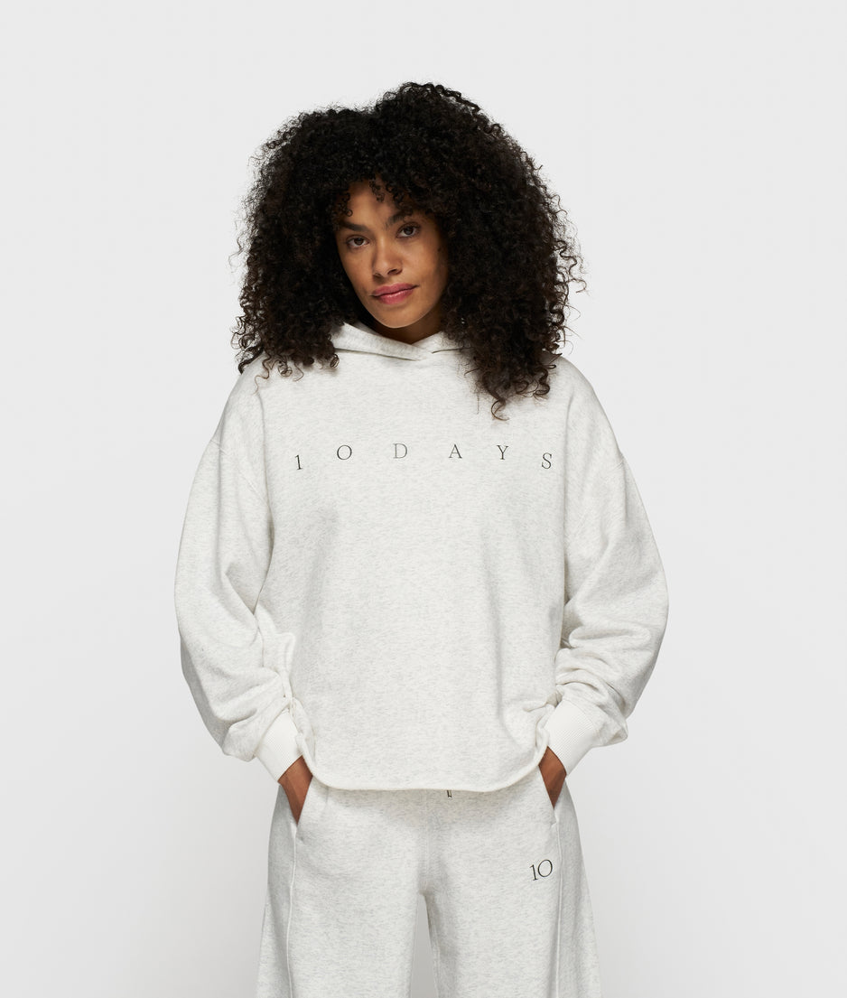 statement hoodie | white melee