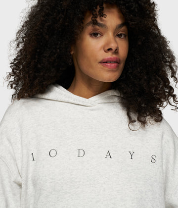 statement hoodie | white melee