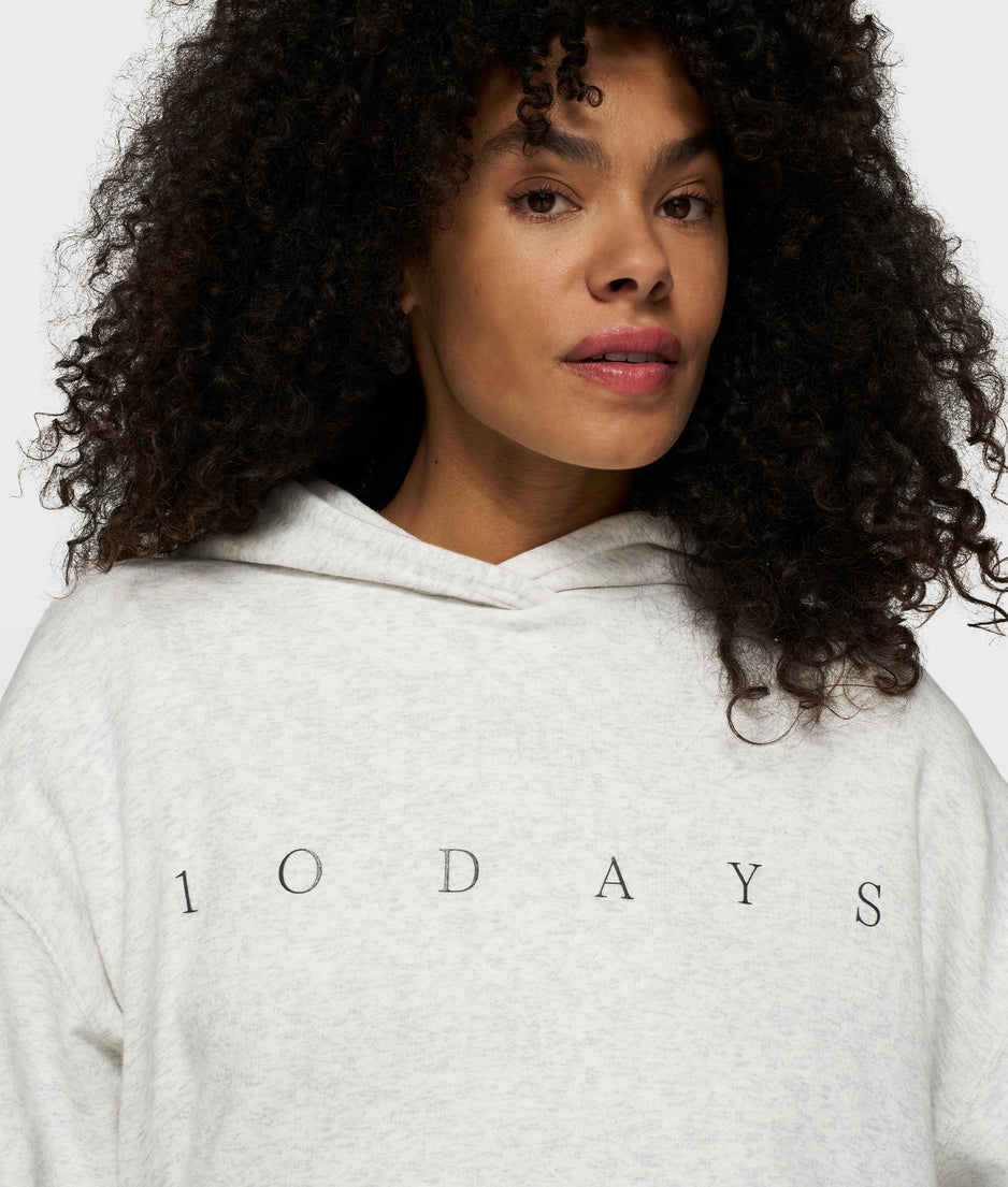 statement hoodie | white melee
