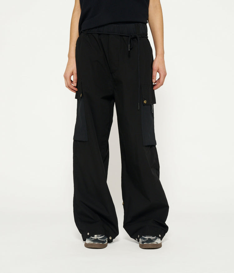 loose utility pants | black