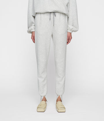 soft scuba cuff jogger | white grey melee
